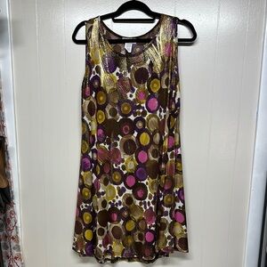 Green and White Sleeveless Mini Sundress